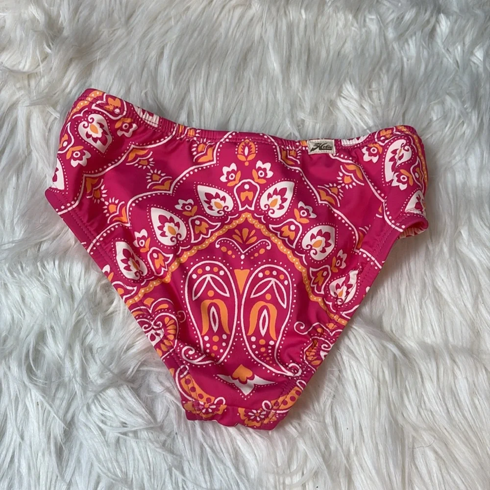 NWOT Hobie Pink Bandana Print Bikini Swim Bottoms Only Youth Size 8